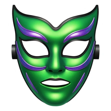 glitter green toxic mask sticker