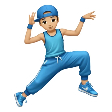 street dancer boy with music item sticker