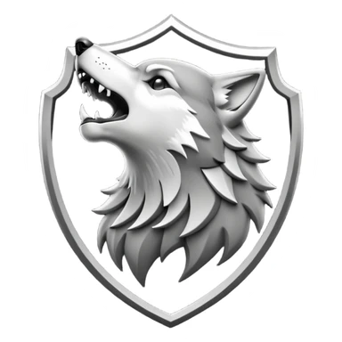 howling wolf crest sticker