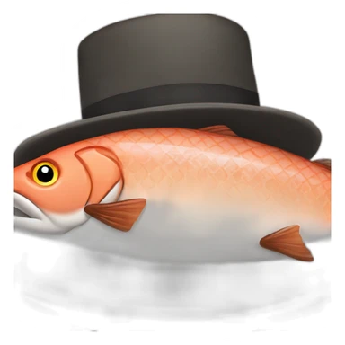 jewish salmon with yarmulke sticker