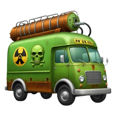 Heroic SuperBug Ron’s toxic-oozing exterminator thorax superminator antique tall moving van (motto: Pay us to kill ’em) sticker