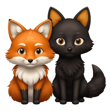 Fox x Black Cat sticker