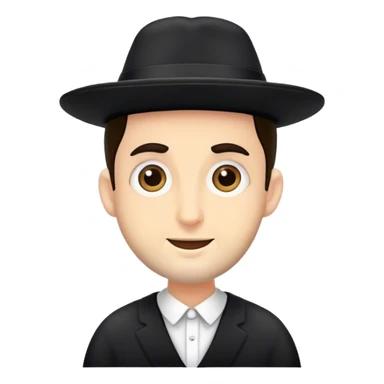 jewish guy with black hat sticker