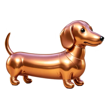 SPAM meat jeff koons style inflatable dachshund shund art sculpture sticker