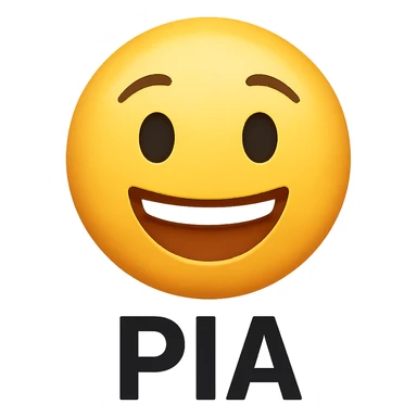  emoji that says "PIA" sticker