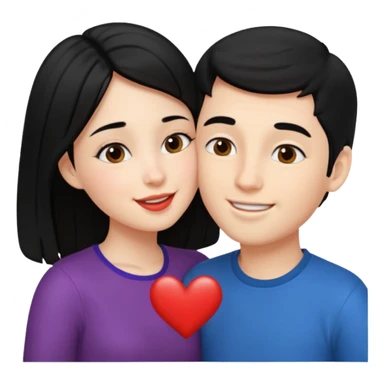 kiss a girl and boy from black hair  sticker