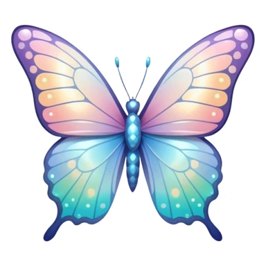 white pale pastel ombre sparkly butterfly with more bright obvious sparkles everywhere sticker