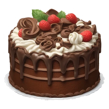 highly detailed rococo chocolate cake sticker