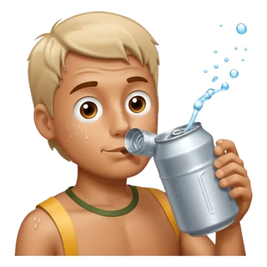 man drining alcohol can sticker