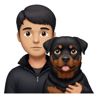 Man’s body Rottweiler head sticker