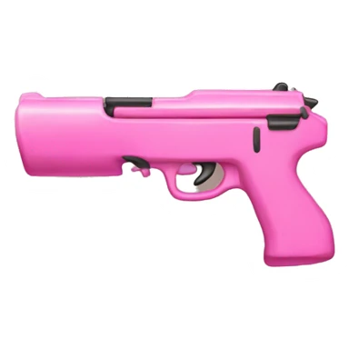 pink gun with a bow  sticker