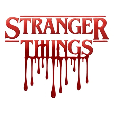 Stranger things logo sticker