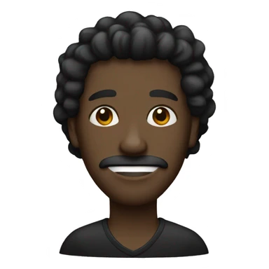 Hombre negro con rodete  sticker