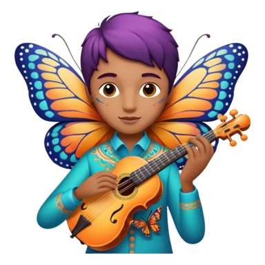 Musician Butterfly sticker