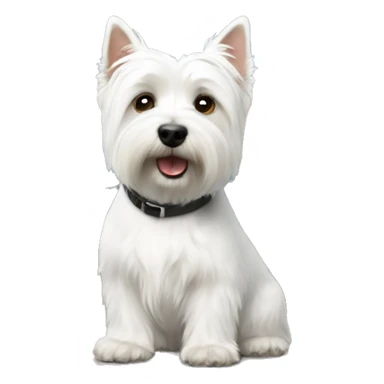 white highland terrier looking at the view  sticker