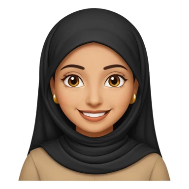 Tête jolie femme emoji arabe Réal sticker