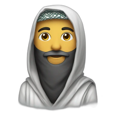 A person wearing an Arabic Shemagh sticker