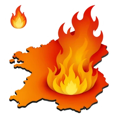 Map Galicia fire sticker