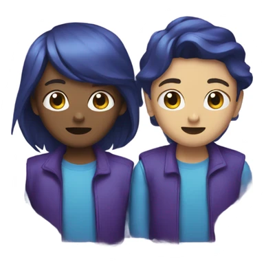 rewind violet and blue sticker