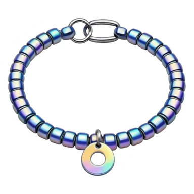 bead collar with a small tag sticker