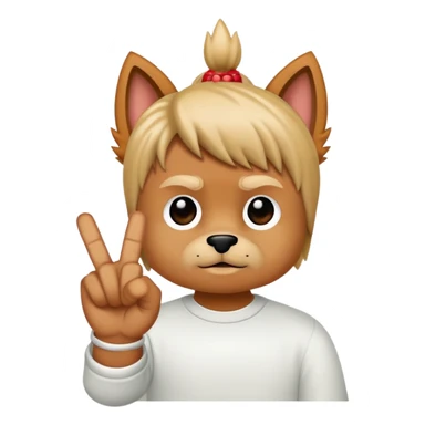 Yorkee giving the middle finger sticker