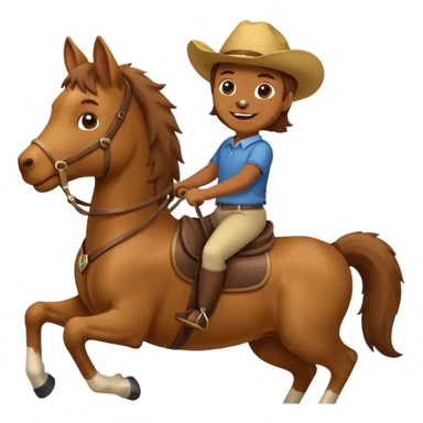 A dog riding a horse  sticker