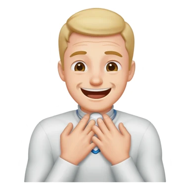 guy smiling while choking himself  sticker