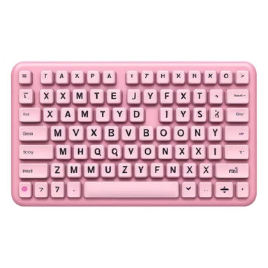 Pastel pink gaming computer keyboard sticker