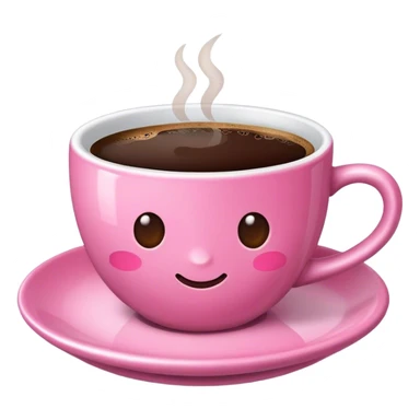 Cup of coffee pink sticker