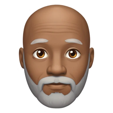 African american bald gray beard sticker