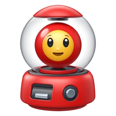 1 red gacha machine ball sticker