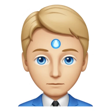 Bobby Caldwell with blue eyes sticker