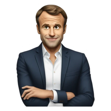 Emanuel Macron who making 🖕 sign sticker