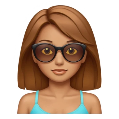 Woman light brown hair sunbathing sticker