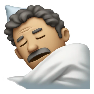 Sleepy sick man sticker