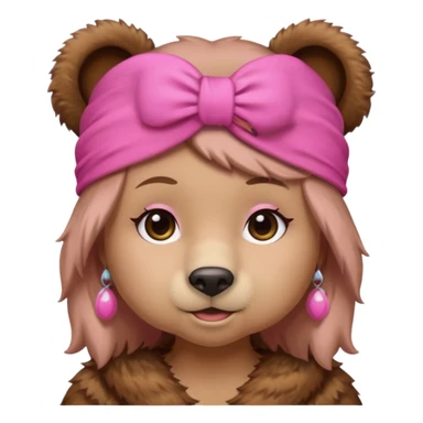 athlee bear with headband sticker