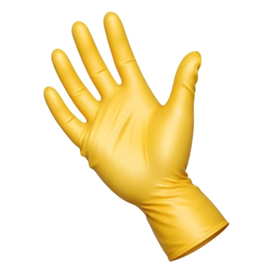 pulling on plastic glove sticker