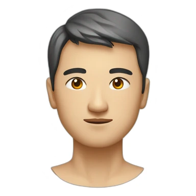 Homme au yeux bridé d'origine chinoise sticker