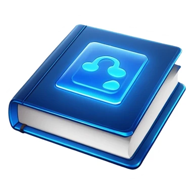 dark neon blue glass book sticker