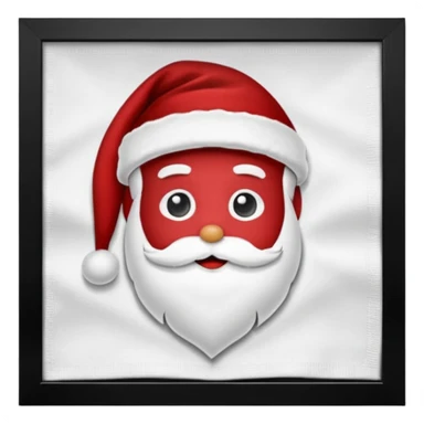 Black Santa napkin sticker