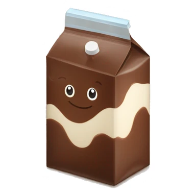 Chocolate milk in a box sticker