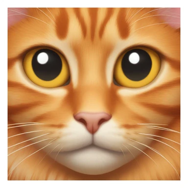 Orange cat with heart eyes sticker
