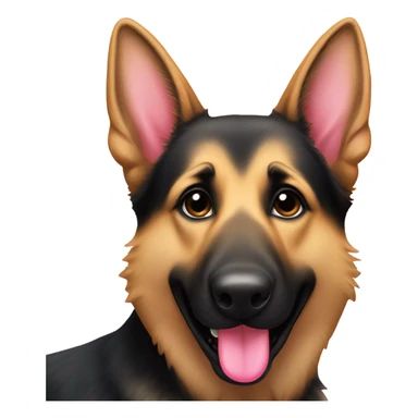 German shepherd kissing  sticker