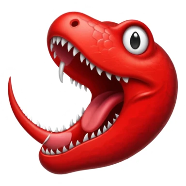 Forked serpent tongue emerging from shadowed mouth, seductive and threatening sticker