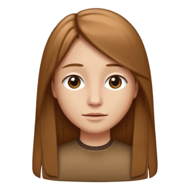 I capelli devono essere lunghi lisci castano chiaro  sticker