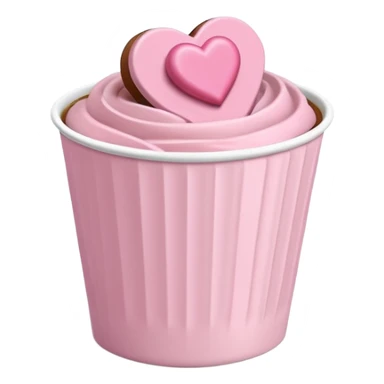 Two glossy square milk chocolate pralines placed diagonally, each in a white ridged paper cup, topped with a soft pastel pink heart icing with subtle sugar sparkle.
Cute minimal emoji-style, realistic and polished, clean studio lighting, pure white background, smooth 3D render, high resolution. sticker