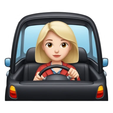 Mädchen die auf einem Auto sitzt und fährt sticker