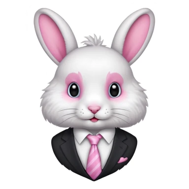 RABBIT WITH TIE sticker