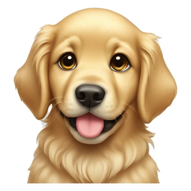 Cute puppy golden retriever with Christmas bow around neck sticker