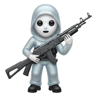 Ghost holding AK47 sticker